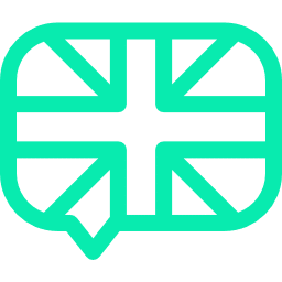 a green icon of the English flag